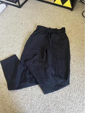 Black Lululemon straight leg sweatpants
